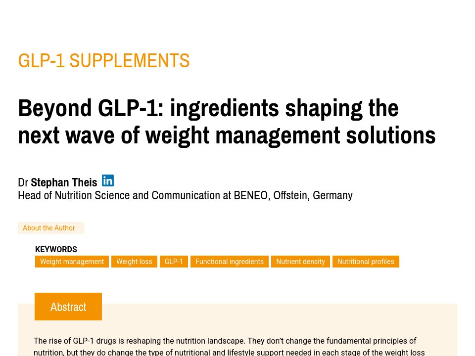GLP-1 SUPPLEMENTS - Beyond GLP-1: Ingredients Shaping the Next Wave ...