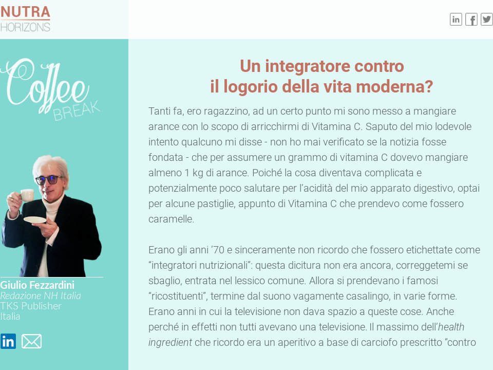 Coffee Break Nutra Horizons 1 21 Ita