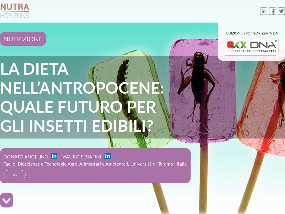 La Dieta Nell antropocene Quale Futuro Per Gli Insetti Edibili 